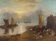 Joseph Mallord William Turner Sun rising tyhrough vapour:Fishermen cleaning and selling  fish  (mk31) china oil painting artist